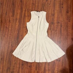 Armani Exchange Cream Zip Up Dress